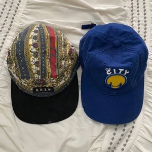 One trucker hat and one SnapBack hat